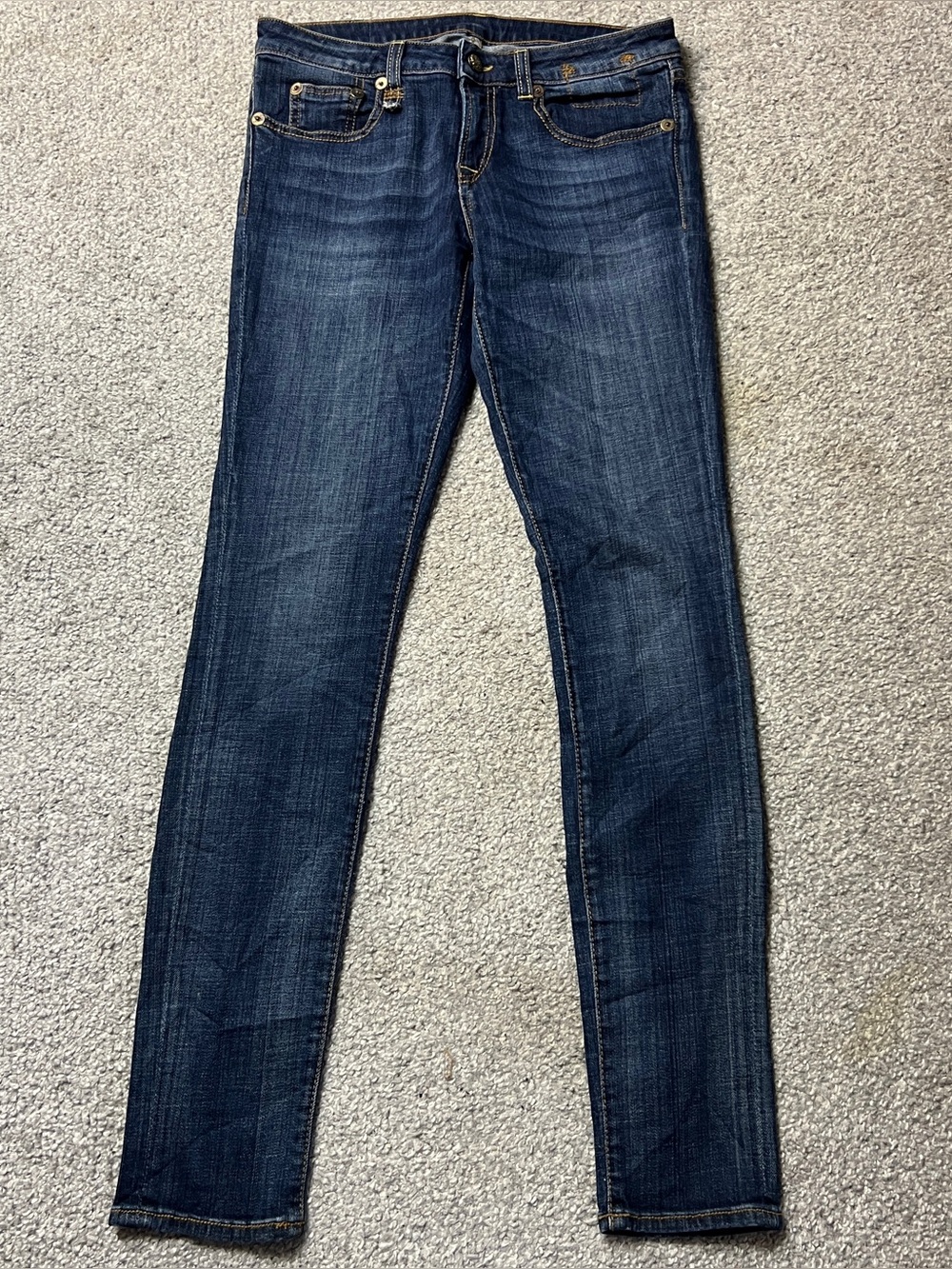 R13 Jeans Womens Size 28 Clean Medium Wash Low Rise Made In Italy